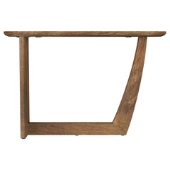 Fletcher - Oval Solid Mango Wood Entryway Console Table - Brown