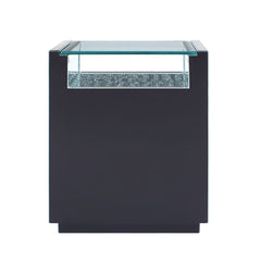 Nysa - 20" X 14" Accent Table - Mirrored & Faux Crystals