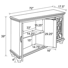 Melanie - 4-Door Accent Cabinet - Antique White