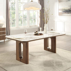 Harvey - Dining Table With Ceramic Top - Walnut