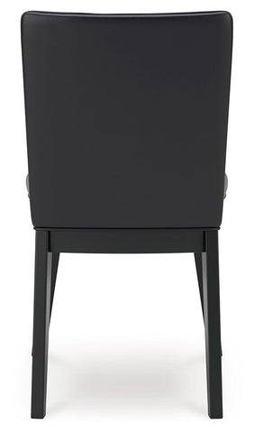 Jettaya - Black - Dining Upholstered Side Chair (Set of 2)