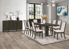 Kelly - Rectangular Wood Dining Table - Dark Gray