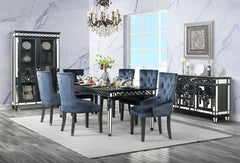 Varian II - Dining Table - Mirrored & Black