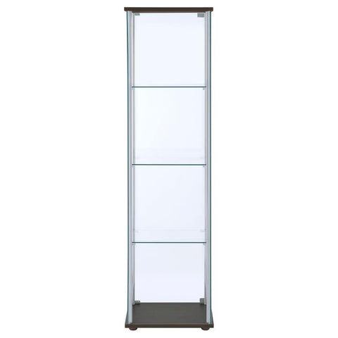 Bellatrix - 4-Shelf Clear Glass Curio Cabinet