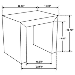 Odilia - Rectangular Solid Wood End Table - Auburn