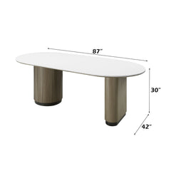 Clayten - Dining Table - Engineered Top & Light Oak