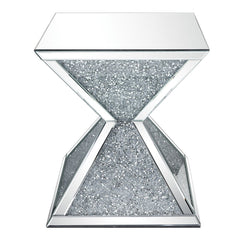 Noralie - End Table With Faux Diamonds - Mirrored