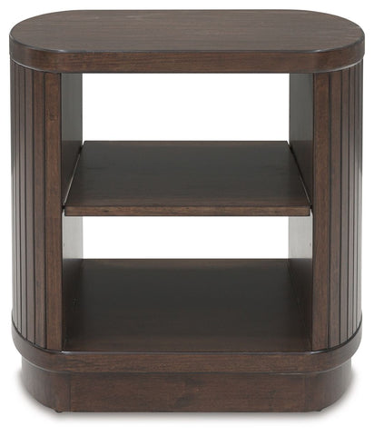 Korestone - Dark Brown - Square End Table