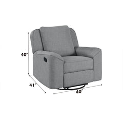 Destiny - Glider Recliner With Swivel - Gray Linen