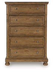 Feddinger - Medium Brown - Five Drawer Chest