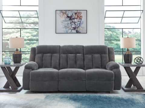 Observation - Steel - Reclining Power Sofa With Drop Down Table