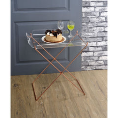 Cercie - Tray Table - Clear Acrylic & Copper