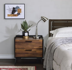 Jiranty - Accent Table - Walnut & Black
