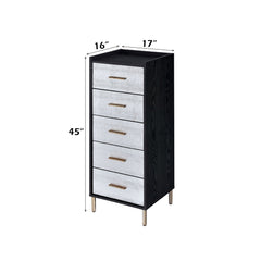 Myles - Jewelry Armoire - Black, Silver & Gold