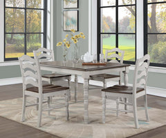 Bettina - Dining Set (5 Piece) - Antique White & Weathered Oak