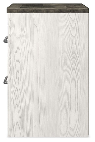 Gerridan - Two Drawer Night Stand - White / Gray