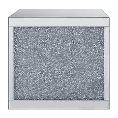 Noralie - 24" Square End Table - Mirrored & Faux Diamonds
