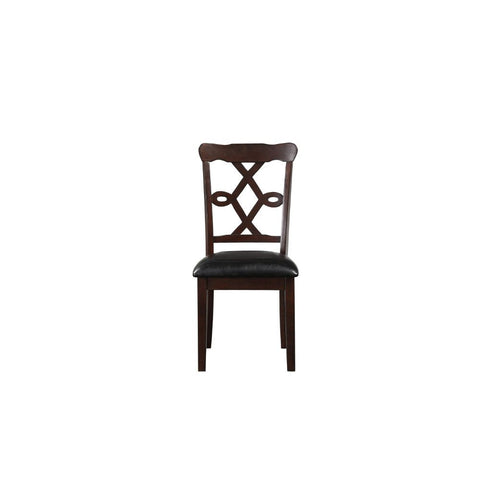 Ingeborg - 5 Piece Dining Set - Black Synthetic Leather & Espresso