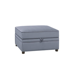 Bois II - Ottoman - Gray Velvet