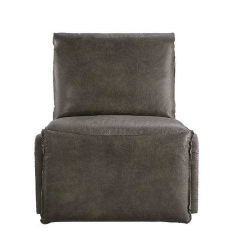 Metier - Recliner - Gray Top Grain Leather & Aluminum