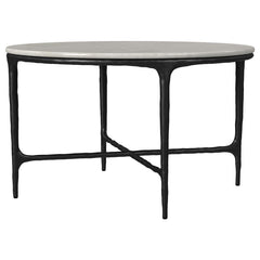 Hermas - Round Marble Coffee And End Table Set