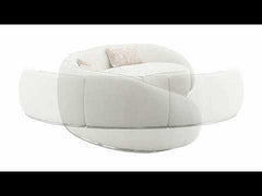 Sahara - Sectional Sofa With 3 Pillows - Beige Boucle