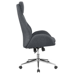 Cruz - Upholstered Adjustable Home Office Desk Chair - Gray