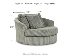 Lindyn - Oversized Swivel Accent Chair
