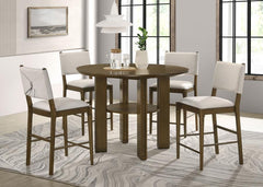 Ottowa - 5-Piece Round Counter Height Dining Room Set - Brown