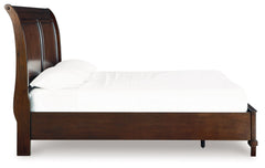 Trellington - Brown - King Sleigh Storage Bed