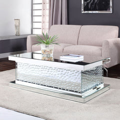 Nysa - Coffee Table - Mirrored & Faux Crystals - 18"