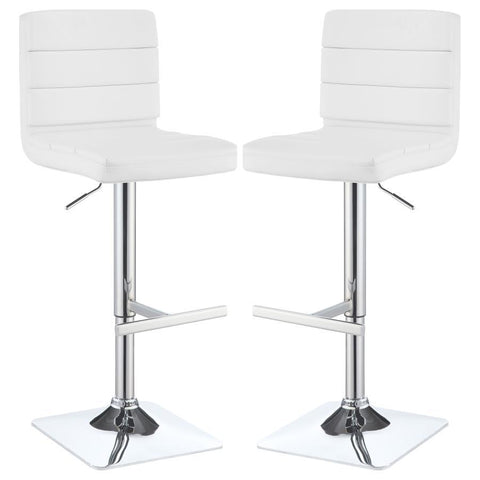 Bianca - Square Upholstered Adjustable Bar Stools (Set of 2)