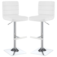 Bianca - Square Upholstered Adjustable Bar Stools (Set of 2)