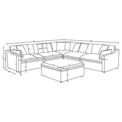 Hobson - Upholstered Modular Sectional Sofa