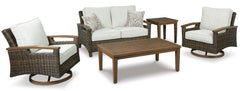 Paradise Trail - Loveseat w/Cushion - Medium Brown
