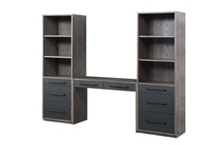 Estevon - Bookshelf - Gray Oak Finish