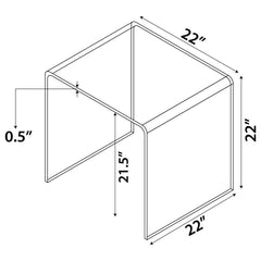 Ripley - Square End Table - Clear