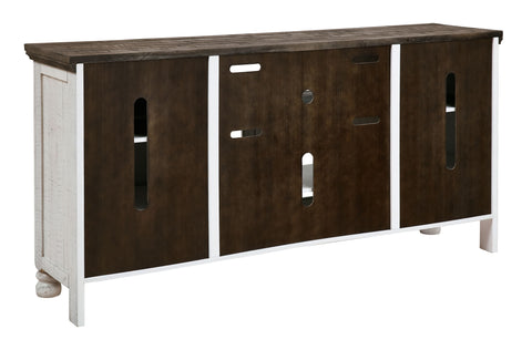 Havalance - Brown / Beige - Extra Large TV Stand - 4 Doors