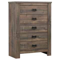 Frederick - 5-Drawer Chest - Weathered Oak