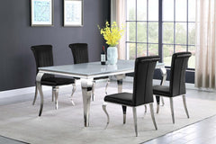 Carone - Rectangular Glass Top Dining Table