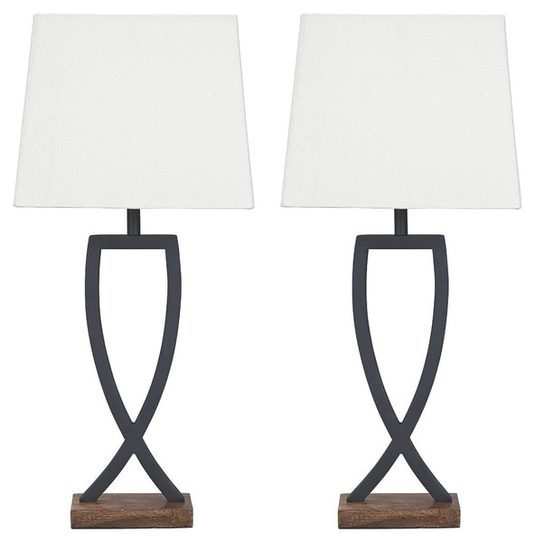 Makara - Metal Table Lamp (Set of 2) - Black / Brown