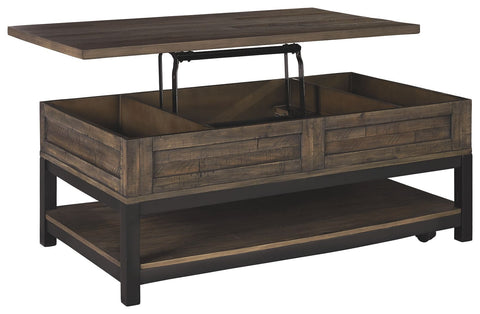 Johurst - Grayish Brown - LIFT TOP COCKTAIL TABLE