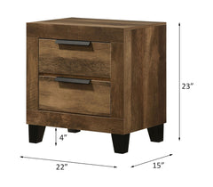 Morales - Nightstand - Rustic Oak