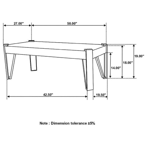 Winston - Rectangular Wood Top Coffee Table - Natural