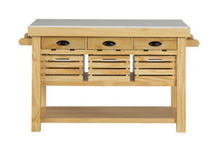Grovaam - Kitchen Island - Marble Top & Natural
