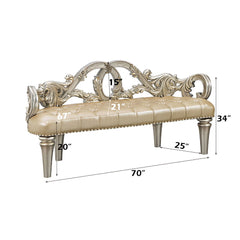 Danae - Bench - Champagne & Gold Finish