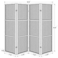 Browning - 4-Panel Bamboo Room Divider Folding Screen - Walnut