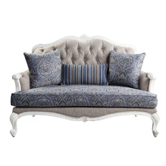 Ciddrenar - Loveseat - Fabric & White Finish