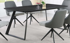 Smith - Rectangular Ceramic Top Dining Table - Black