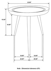 Zoe - Round Mango Wood Side End Table - Natural